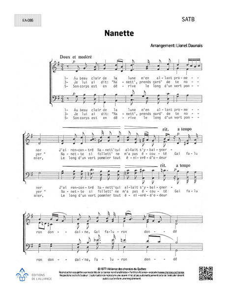 Nanette - SATB