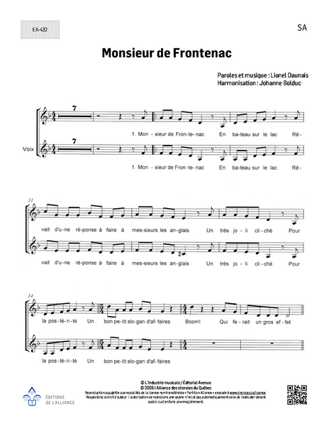Monsieur de Frontenac - SA