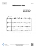 Le bonhomme hiver - SATB + Piano