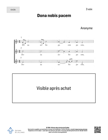 Dona nobis pacem - Trois voix