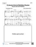12 chorals tirés de Matthäus-Passion - SATB