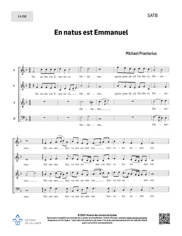 En natus est Emmanuel - SATB