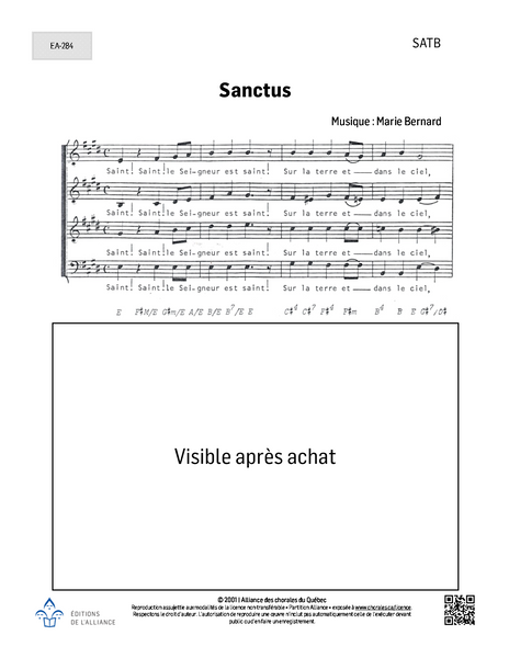 Sanctus (M. Bernard) - SATB