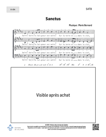 Sanctus (M. Bernard) - SATB