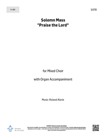 Solemn Mass "Praise the Lord" - SATB + orgue