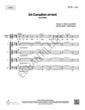 Un Canadien errant (arr. R. Alarie, 1re version) - SATB + solo