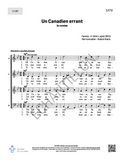 Un Canadien errant (arr. R. Alarie, 2e version) - SATB