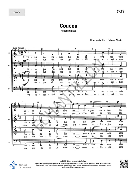 Coucou (folklore russe) - SATB