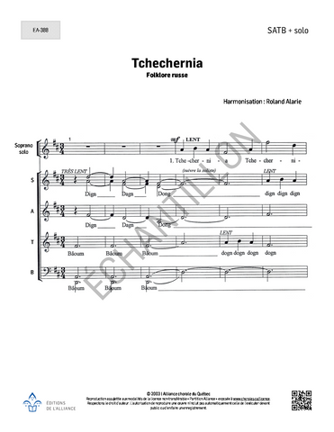 Tchechernia - SATB + solo