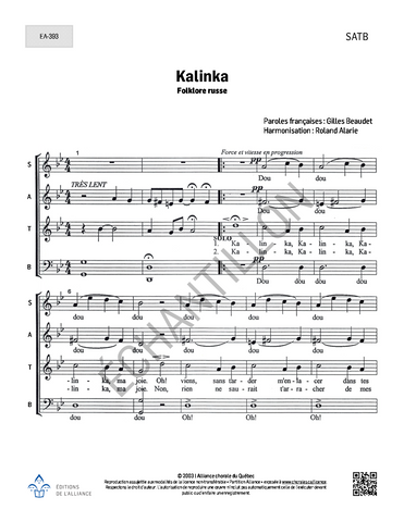 Kalinka - SATB