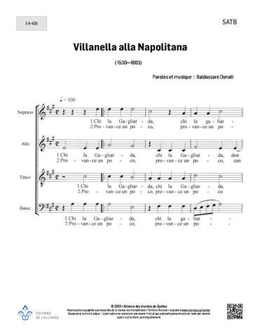 Villanella alla Napolitana - SATB