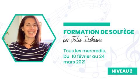 Formation de solfège - NIVEAU 2 (inclut 6 cours de 60min)